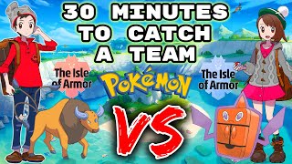 30 minutes to catch POKEMON in the ISLE OF ARMOR. Then we FIGHT!