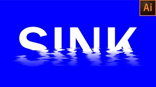 Full Submerged text | Sink text | Reflect font | Water reflection text | Typography design | Illustrator News