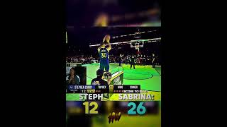 Steph vs Sabrina 3pt shootout🔥🐐🎯. #nba #steph #basketball #stephencurry #nbaedits #nbaallstar
