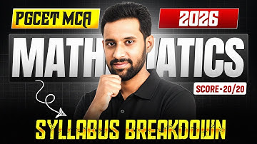 PGCET 2026 | PGCET MCA Mathematics Syllabus  ️‍🔥 | Parakram Batch | PGCET MBA | PGCET MCA