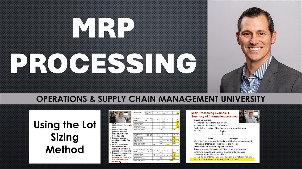 MRP processing example with Lot Sizes YouTube