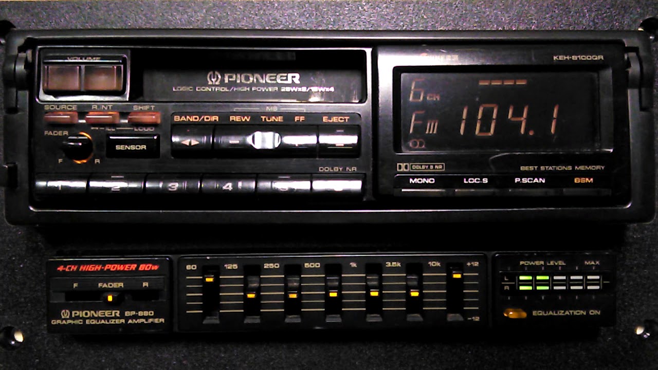 Vintage Pioneer KEH-8100QR AM/FM SuperTunerIII cassette car stereo