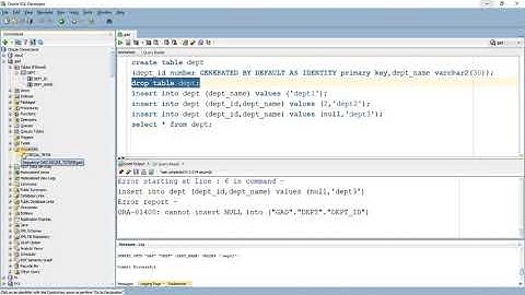 Oracle Apex Identity Columns