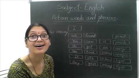 Action words and phrases 2 , Meaningful sentences , Std. 4th English