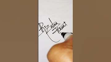 how to sign a letter R ?  #shorts #signature #calligraphy #art #handwriting #handmade #tiktok #short