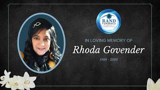 In Loving Memory - RHODA GOVENDER (1980 - 2026)
