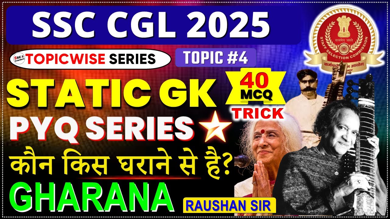 🎯 SSC CGL 2025 Static GK PYQ Series | Topic 4: कौन किस घराने से है ...
