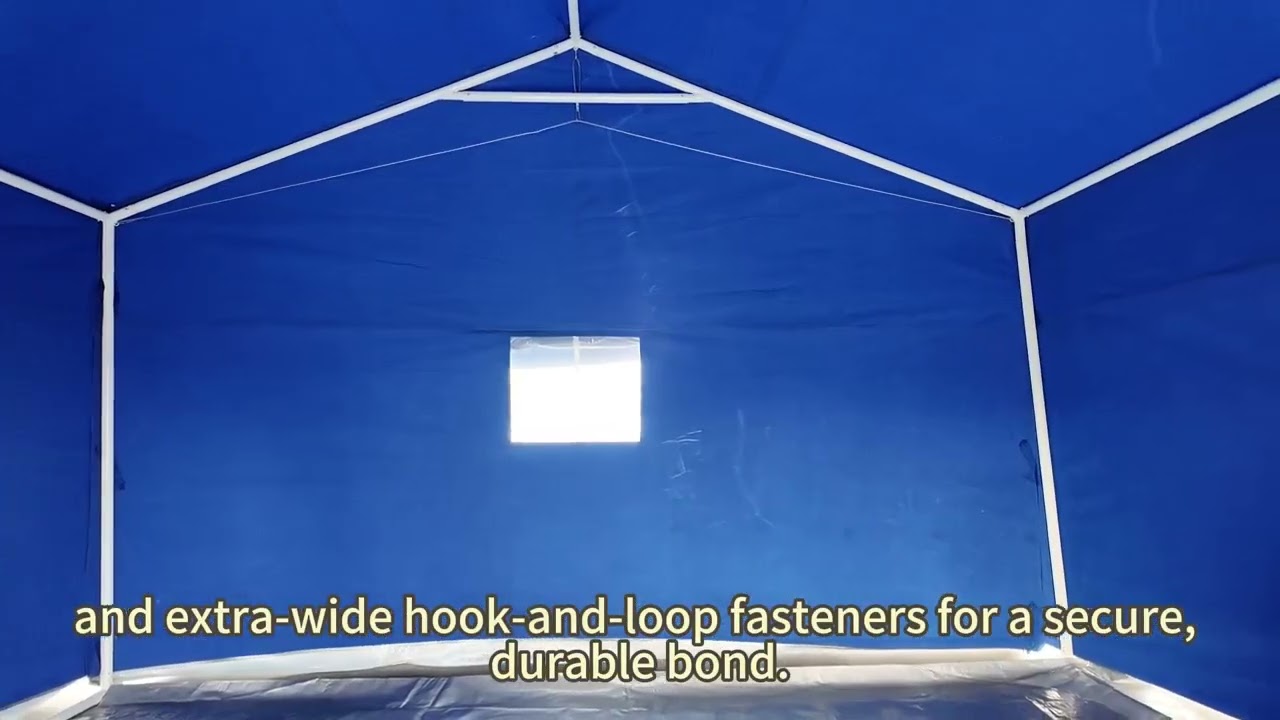 Rugged and easy to set up - canvas support tent for outdoor emergency rescue.