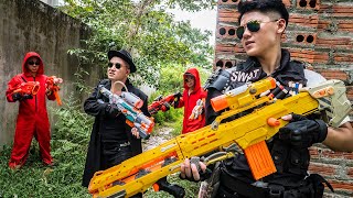 LTT Game Nerf War : Captain Warriors SEAL X Nerf Guns Fight Braum Crazy Gold Button Trade Stolen