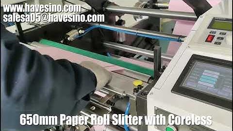 Thermal Paper Roll Slitting and Rewinding Machine with Coreless CP S650CW