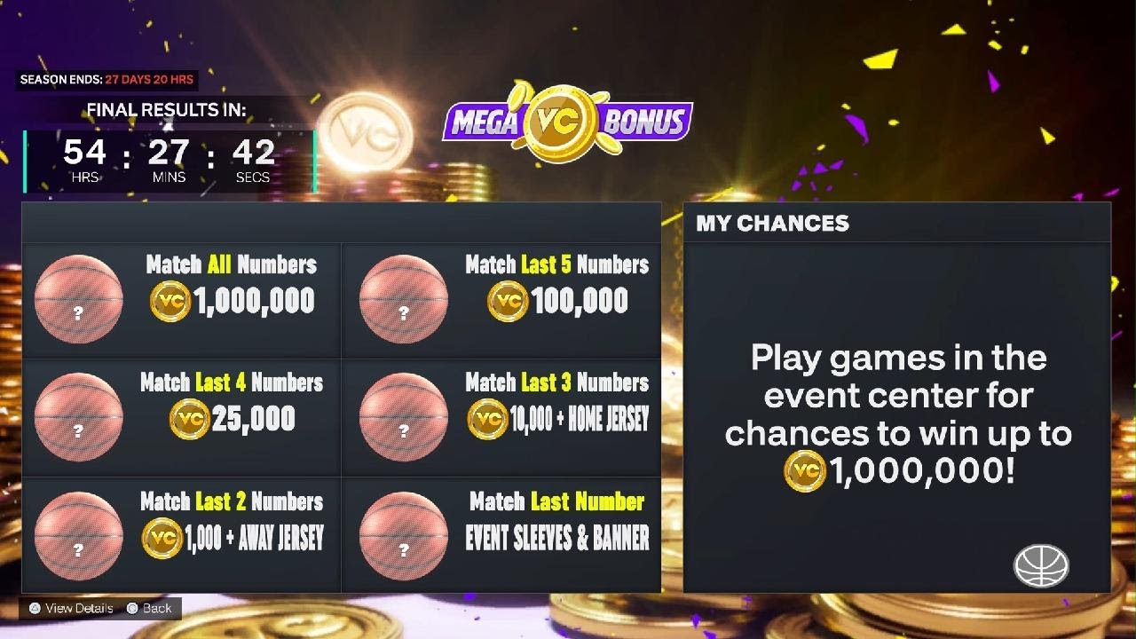 NBA 2K26 Mega VC Bonus Event Rewards
