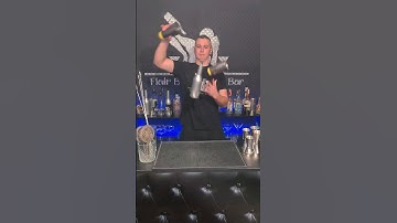 2 tins & bottle.Working flair sequence #bartender #flairbartender #shortvideo #shorts