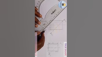 #TRUE SHAPE OF A CYLINDER #section #projection of solids