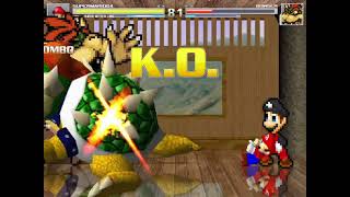 Mario & Luigi fighting Bowser in M.U.G.E.N