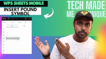 How to insert pound symbol in wps spreadsheet mobile