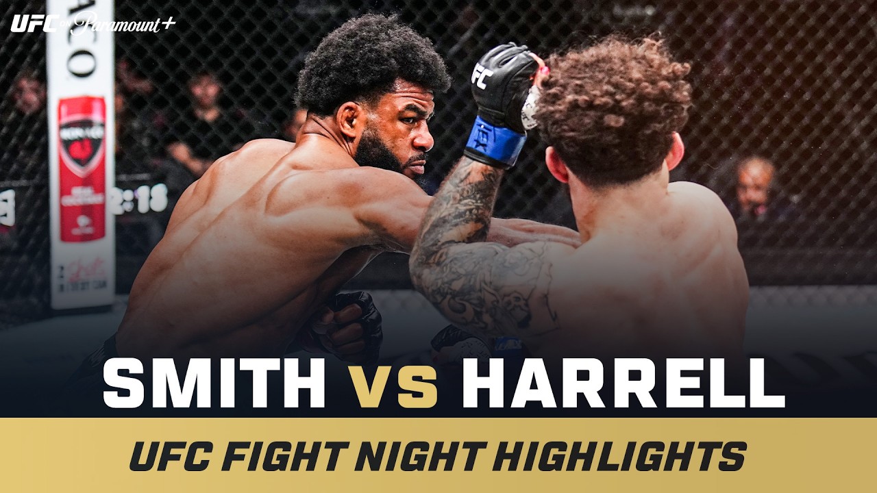 BRUTAL TKO 😲 | Jacobe Smith vs. Josiah Harrell | UFC Fight Night Mini Fight Highlights