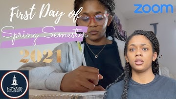 FIRST DAY OF COLLEGE @ HOWARD UNIVERSITY 2021 | First Day of Online Spring Semester