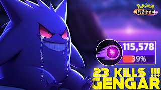 23 Kills !!! Gengar Cried after playing Solo Queue 😪 | Pokemon unite