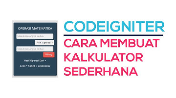CodeIgniter : Cara membuat kalkulator sederhana
