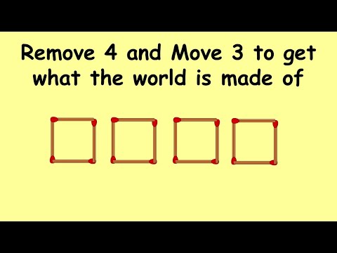 Remove 4 and move 3 get what the world is made of | Match Stick Puzzles #55 | Puzzles with Answer