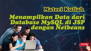Menampilkan Data dari Database MySQL di JSP dengan Netbeans