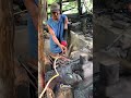 the process of straightening bent steel #blacksmith #craftmanship #metalworking #iron #usa