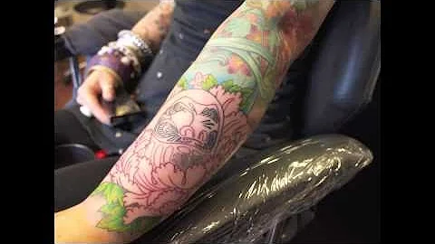 Modern Body Art; Jo Harrison tattooing Rosie