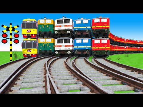 【踏切アニメ】スマートトレイン 5 Smart Train 【電車】 🚦 Fumikiri 3D Railroad Crossing Animation #train