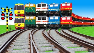 【踏切アニメ】スマートトレイン 5 Smart Train 【電車】 🚦 Fumikiri 3D Railroad Crossing Animation #train