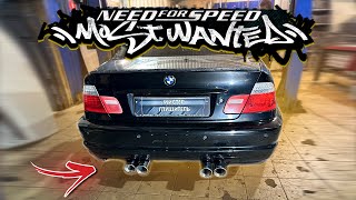 Выхлоп в стиле NFS MW на BMW e46 (Результат ПУШКА)  #выхлоп #exhaust #bmw