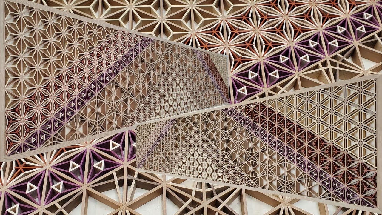 Taeho's Kumiko Club [Part-9} Kiko-asanoha & Kawari-asanoha -How to make Kumiko-