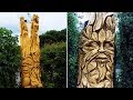 Необычные и удивительные скульптуры в деревьях