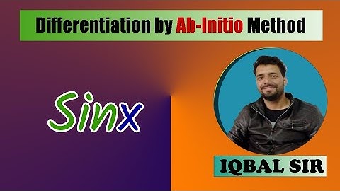 Differentiation of Sin X by Abinitio Method....NEET / JEE