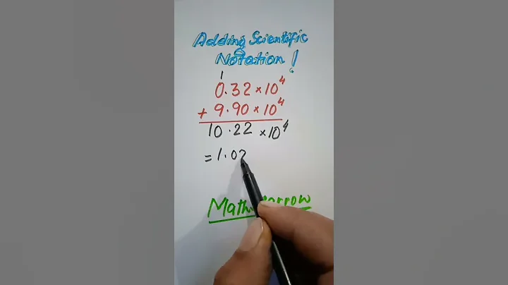 Adding Scientific Notation#MathMarrow#Math shorts#Scientific notation add