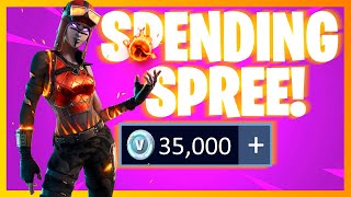 SPENDING 35,000+ V-Bucks in FORTNITE!! (Spending Spree #13)