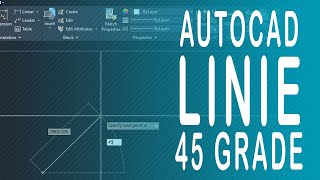 Cum desenez o linie la 45 de grade  Autocad Tutorial in Romana