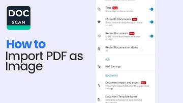 How to Import PDF as Image on Doc Scanner