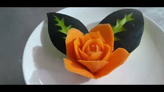 Easy Carrot Garnish at a Home | How to make a Carrot Garnish |
