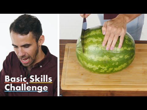 50 People Try to Cut a Watermelon | Epicurious