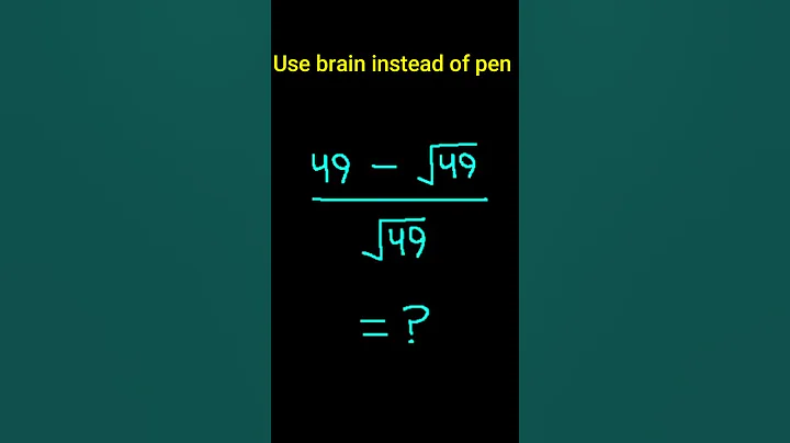 Nice Square Root Algebra Problem