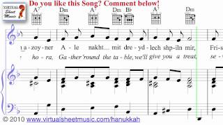 Video thumbnail of "Oh Hanukkah - Chanukah songs Sheet Music Video Score"