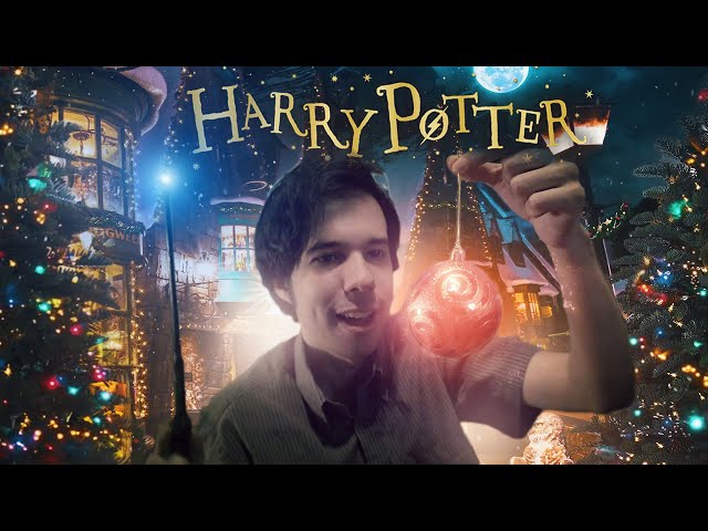 Christmas at Hogwarts Great Hall 🎄 ☃ Harry Potter Inspired Ambience - 1  hour magical sounds w Music 