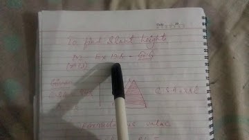 Find slant height of cone provided curved surface area