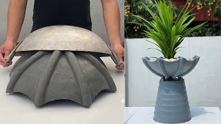 Design Pots From Cement and Aluminum Pan - The Best Idea