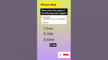 Python MCQ based on ternary operator #shorts