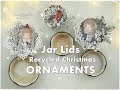 DIY Jar Lids Recycled Christmas Ornaments ♡ Maremi's Small Art ♡