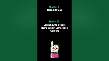 ✅Get Any Item from a List with Indexing. (Lesson 18) #python #coding #programming #shorts