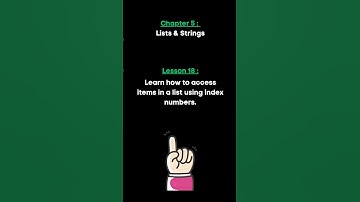✅Get Any Item from a List with Indexing. (Lesson 18) #python #coding #programming #shorts