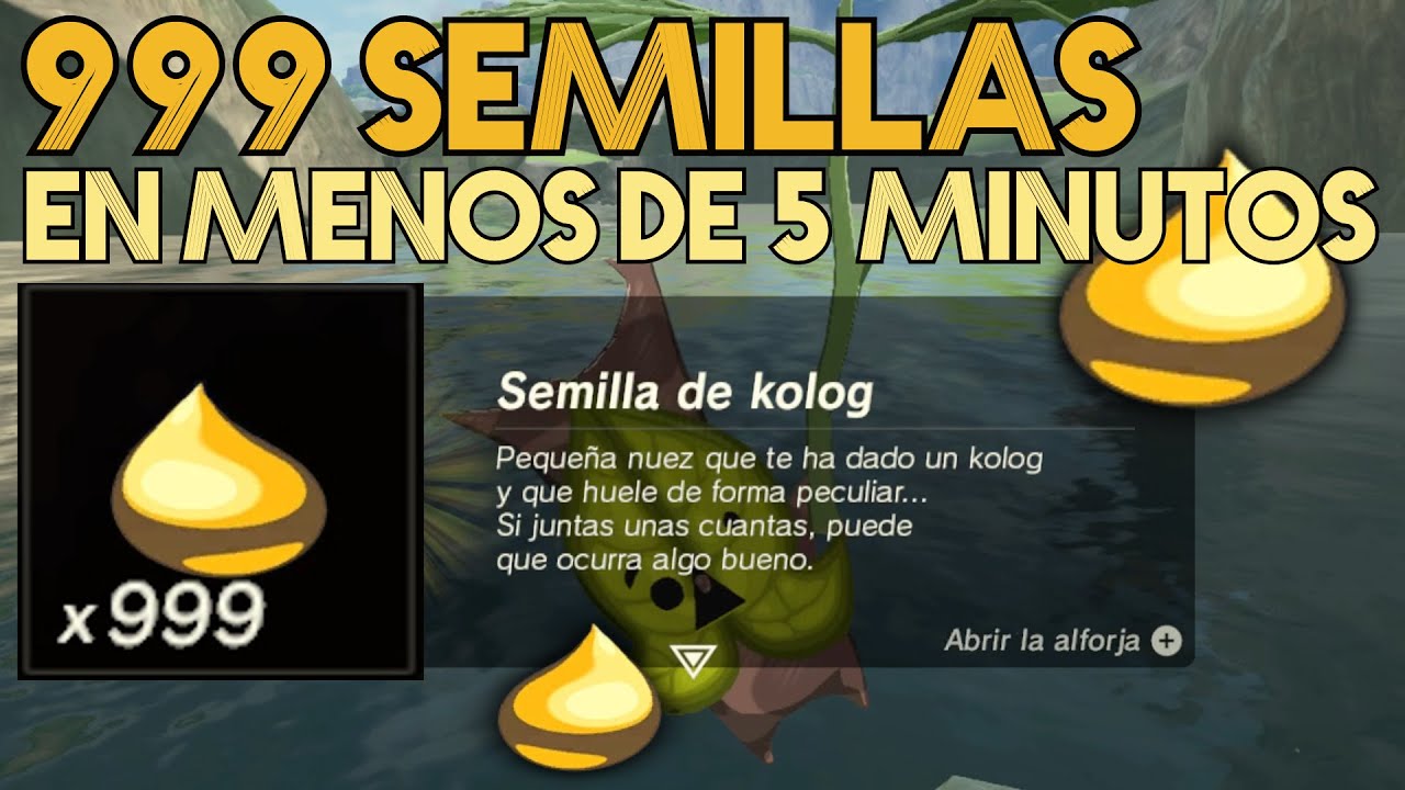 999 semillas en cualquier partida en 5 minutos en Zelda Breath of the Wild