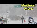 A minute and a half is breathtaking! A blizzard descends from the sky covering the ground in Madison